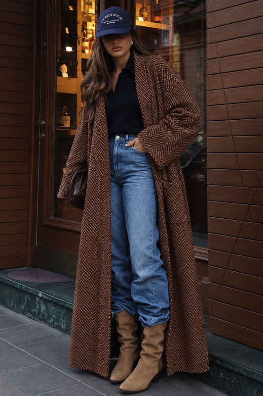 LARYA BORDEAUX COAT SCARF - DESIGN MADE IN UAE