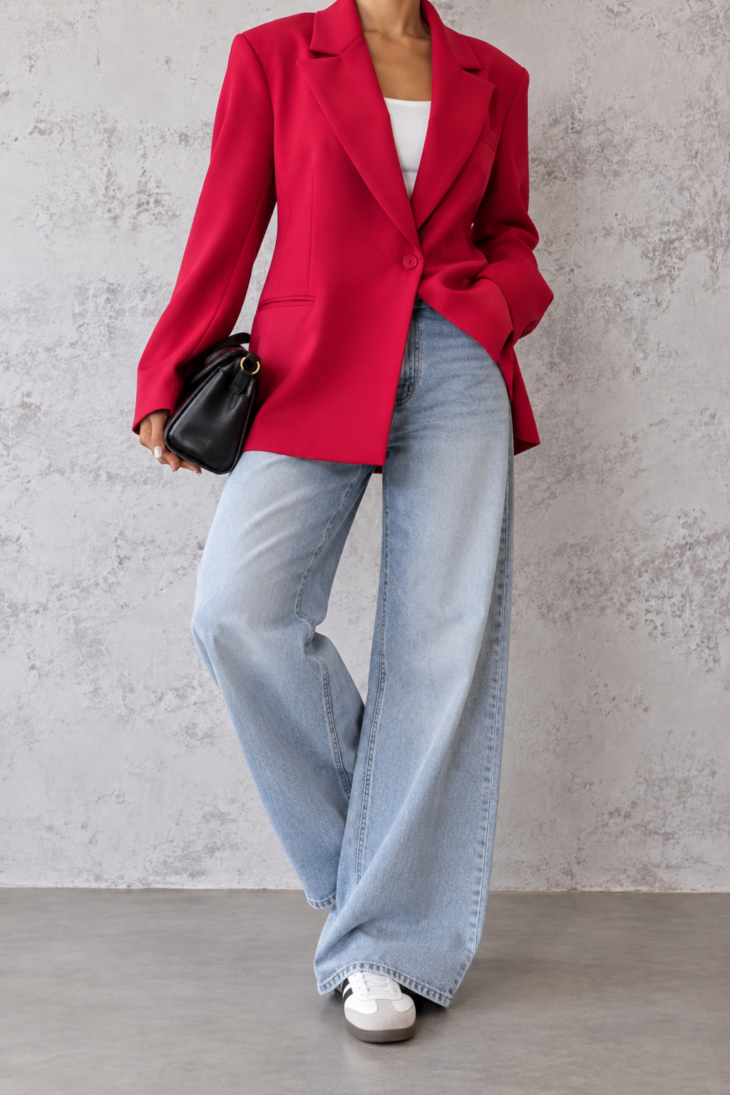 BLAZER ROUGE 88662 CHIC ET INTEMPORELLE