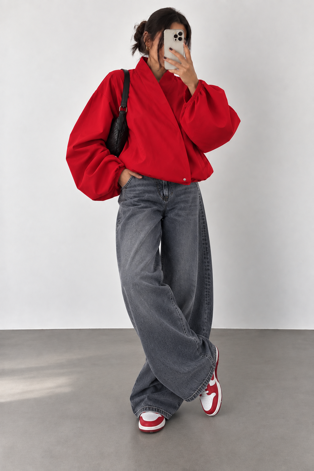 VESTE ROUGE COUPE CROISÉE 800130