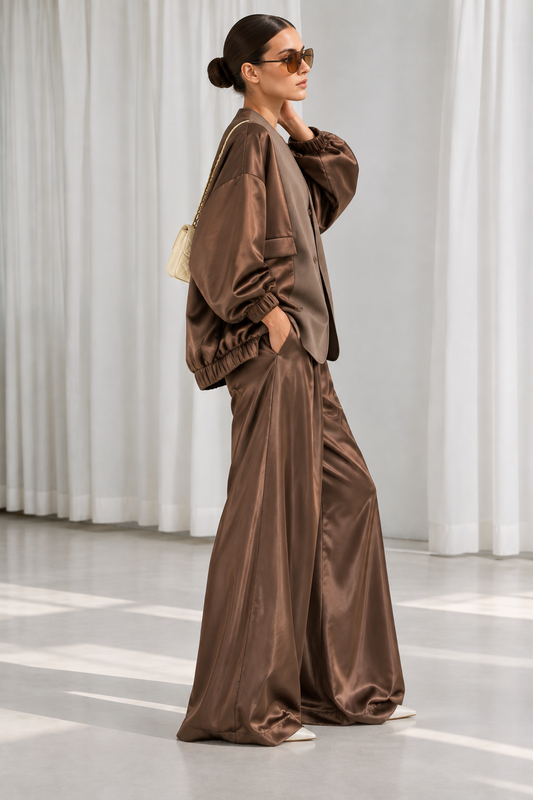 PANTALON CATTY FLUIDE CHOCO