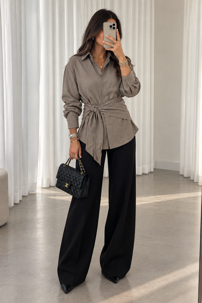 CHEMISE CHARCOAL ALLURE TAUPE CYC095