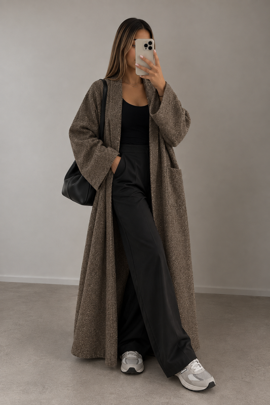 MARLA CHOCO COAT - DESIGN MADE IN UAE