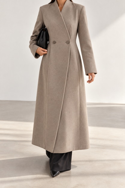 MANTEAU CACHE-COEUR TAUPE 5256