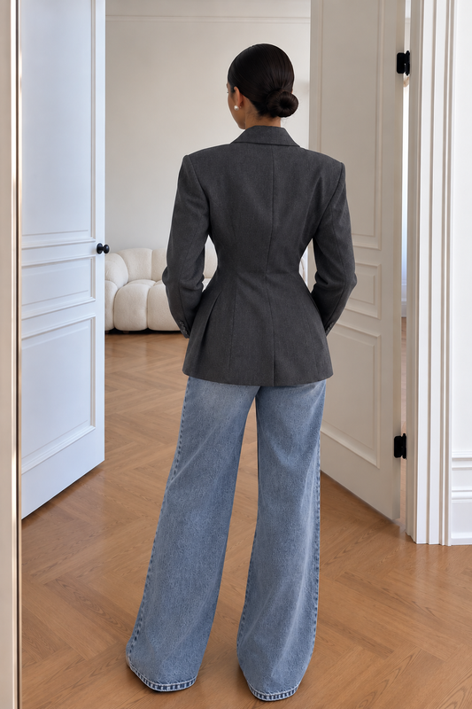 VESTE BLAZER CHIC ANTHRACITE WV057