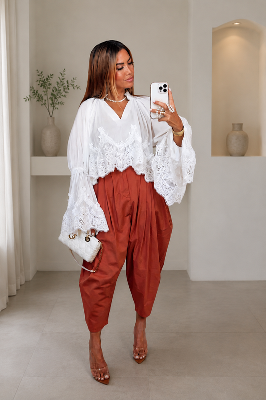 PANTALON P15636 BRIQUE-88 QUALITÉ ++