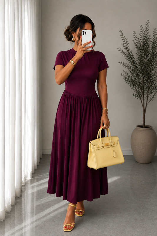 ROBE MYB 5257 BORDEAUX