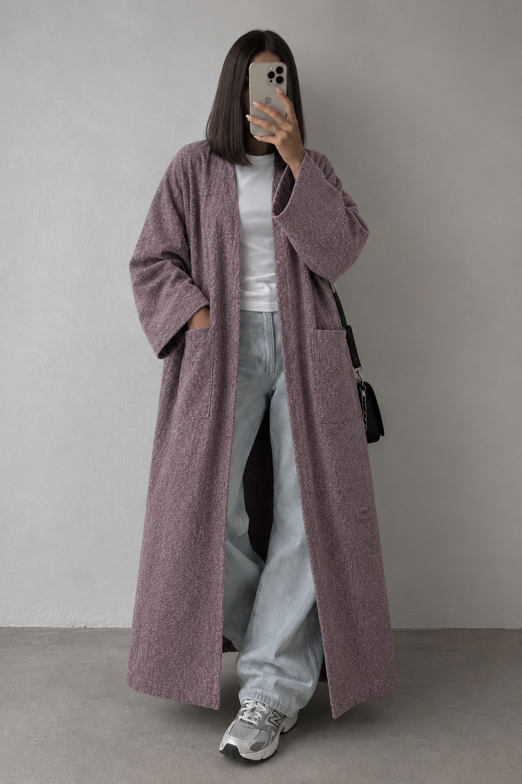 SANYA CORDUROY COAT VIOLET - DESIGN MADE IN UAE