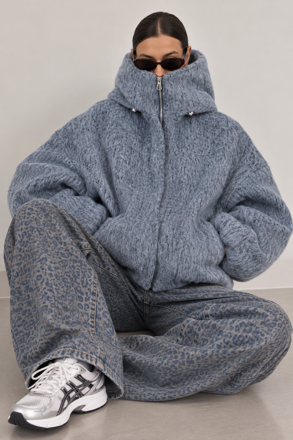 VESTE TEDDY CLOUD BLEU/GRIS JZM010