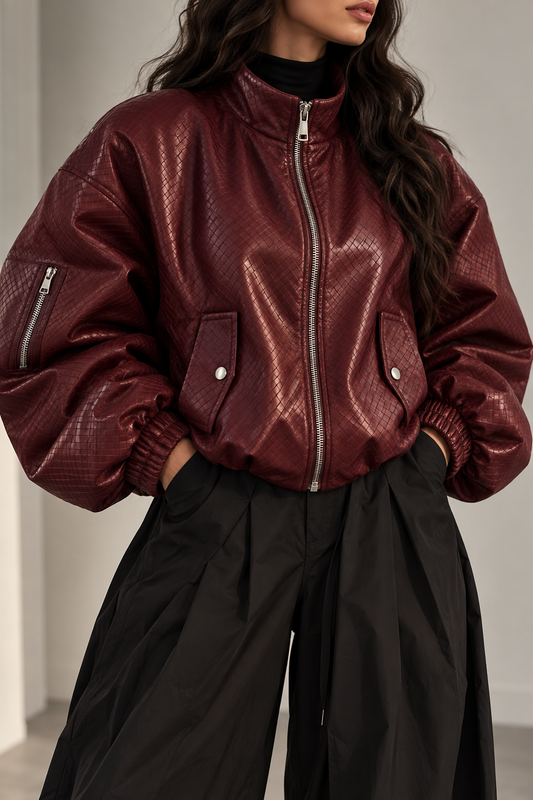 VESTE GRAPPE BOMBER BDX PU15083