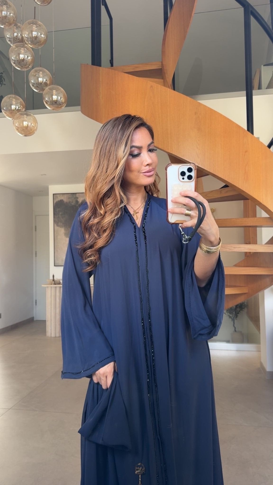 ABAYA INAYA BLEU MARINE - UAE