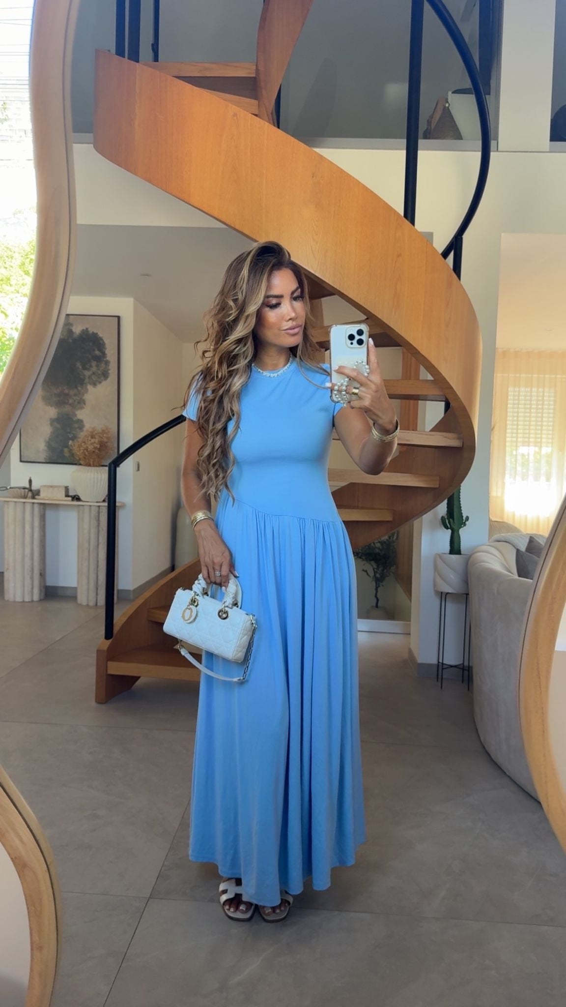 ROBE MYB 5257 BLEU CIEL