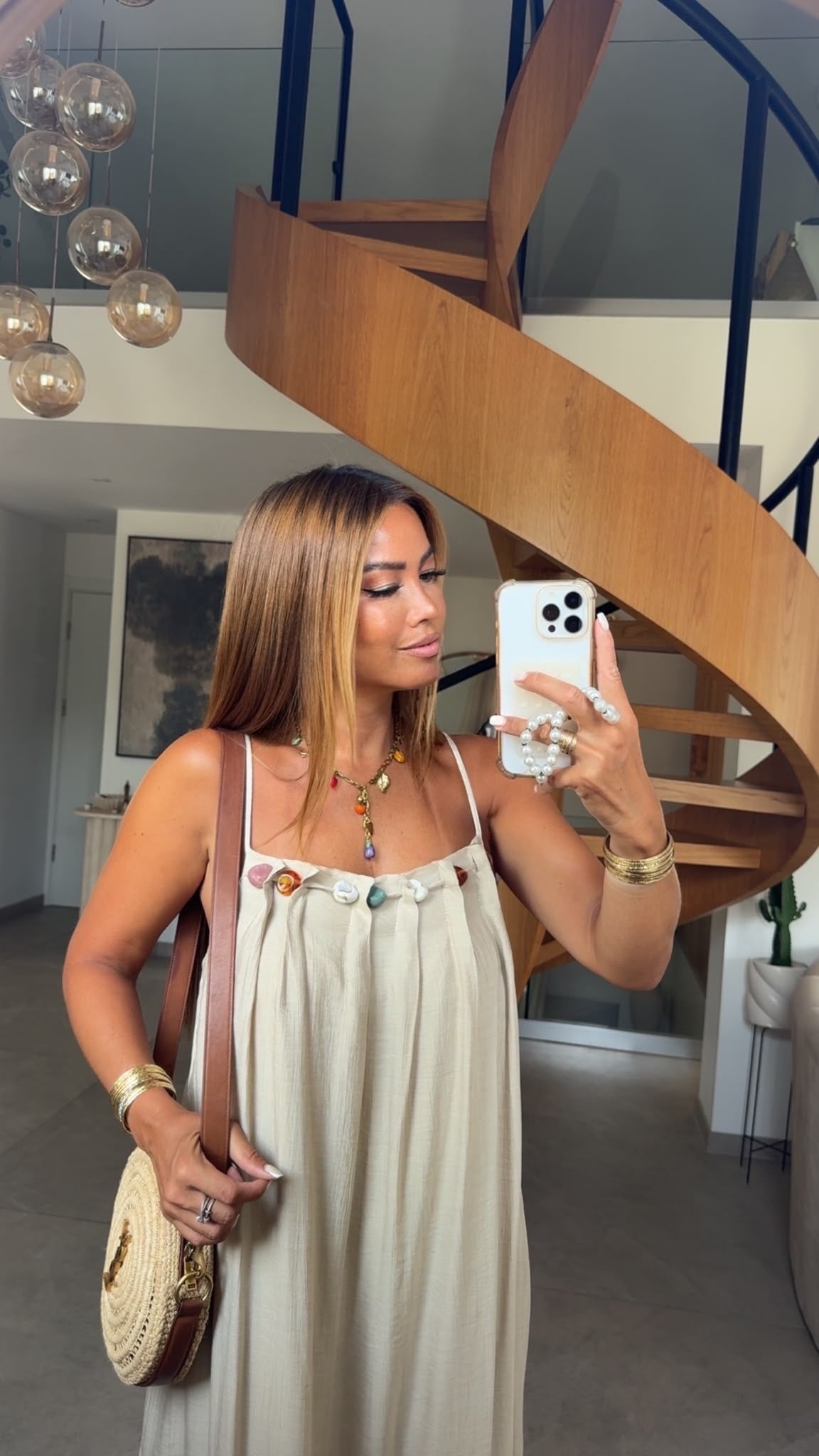 ROBE BIJOUX K6-08 TAUPE QUALITE PREMIUM
