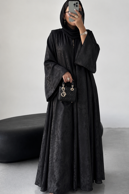 ABAYA UMBRELLA BLACK FLOWER